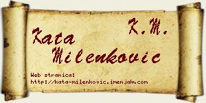 Kata Milenković vizit kartica